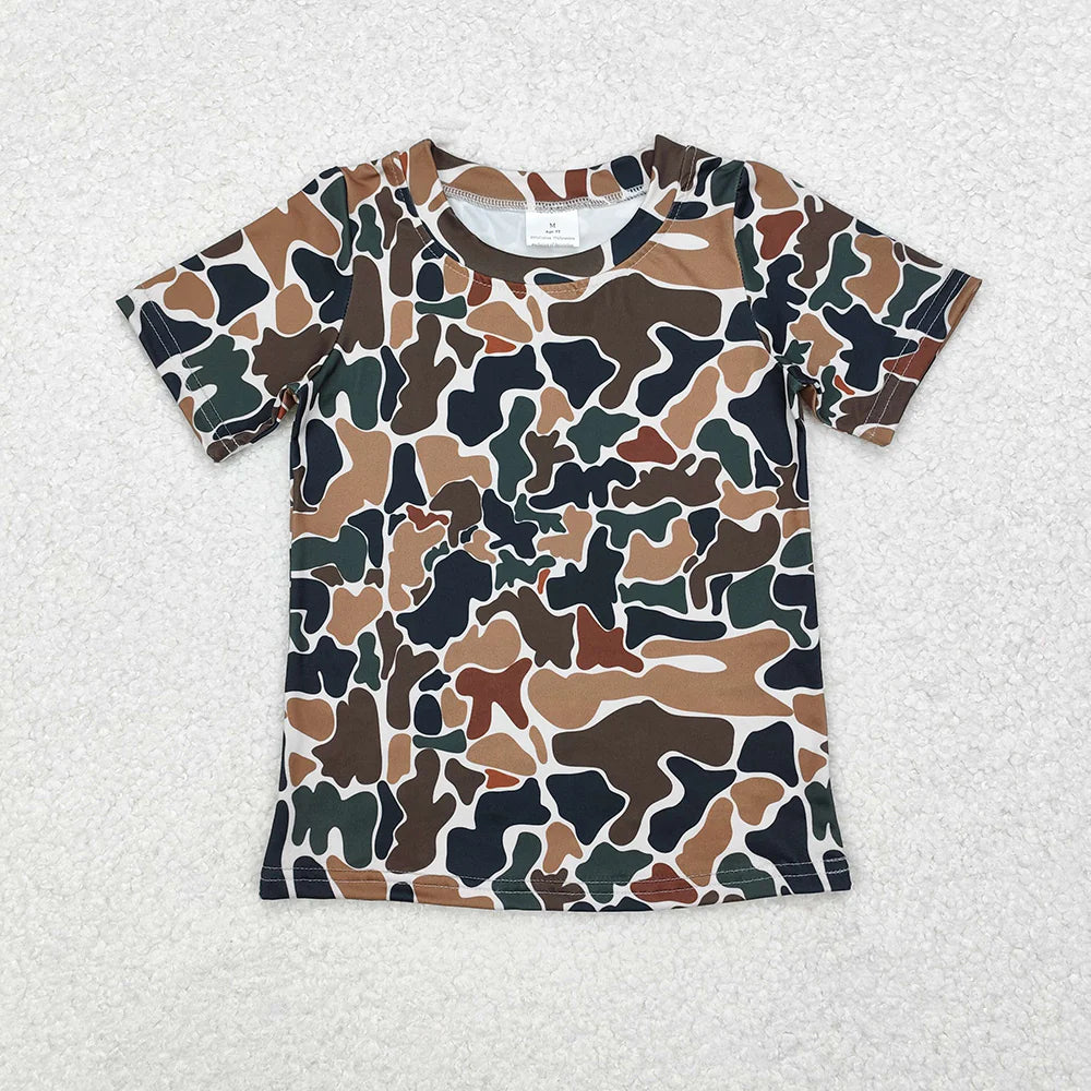 1.20 RST 3colors Sibling Baby Boys Camouflage Short Sleeve Tee Shirts Tops