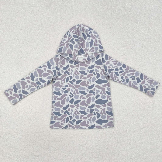 USA Shop (in stock)BT0922 RTS NO MOQ  Baby Boys Long Sleeve Tops Long sleeves grey camo kids boys hoodie