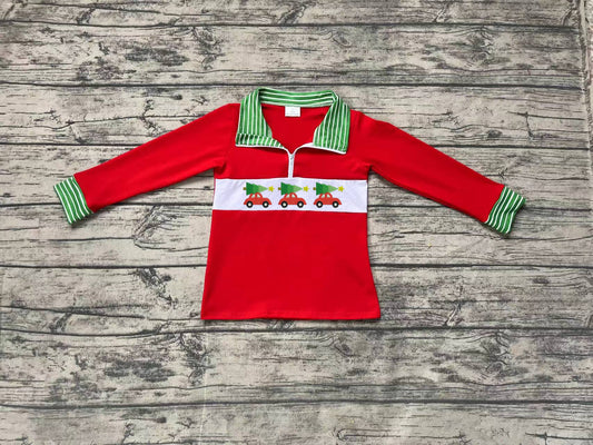 No Moq BT0930  Pre-order baby boys clothes embroidery long sleeve top