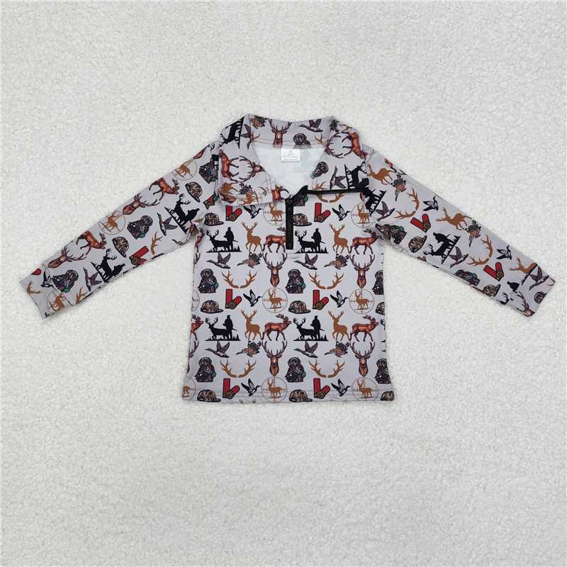 4.24 RTS NO MOQ Kids Boys Summer Swim Trunks Duck Deer Dog Patterned Briefs for Boys Summer Beachwear
