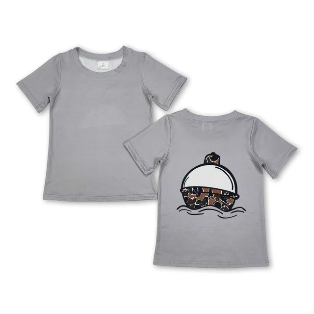 RTS Sibling Short sleeves beige duck baby boy hunting shirt