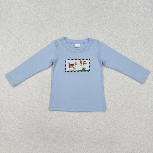 BT1007 Long sleeves dog duck hunting kids boys shirt