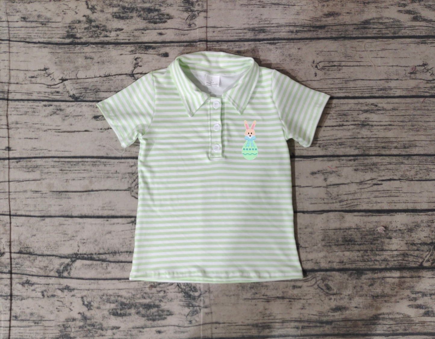 BT1046Baby Boys Easter Rabbit Egg Short Sleeve T-Shirt Cute Easter Themed Baby Clothing Easter Egg Hunt Tops for Boys