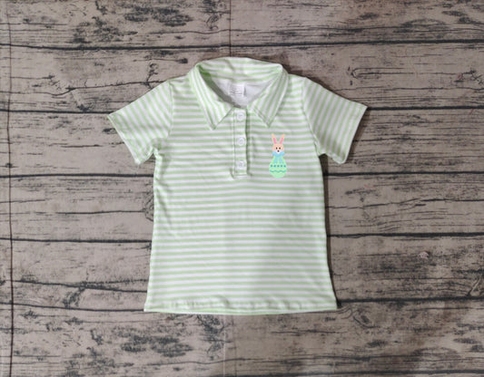BT1046Baby Boys Easter Rabbit Egg Short Sleeve T-Shirt Cute Easter Themed Baby Clothing Easter Egg Hunt Tops for Boys