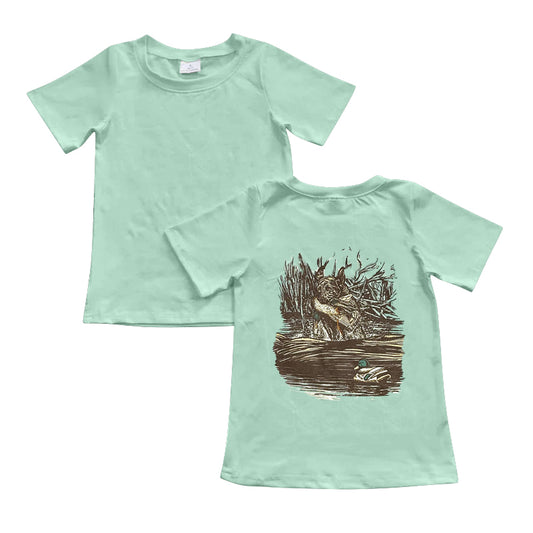 Baby Boys Green Mallard Duck Hunting Tee Shirts Tops Preorder BT1081