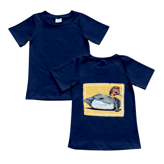 Baby Boys Navy Mallard Duck Hunting Tee Shirts Tops Preorder BT1083