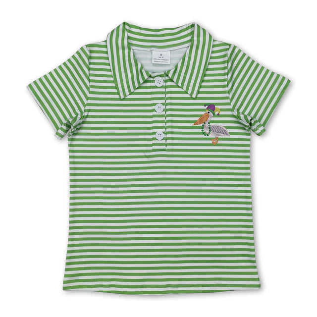 RTS Sibling Short sleeves stripe pelican kids boys polo shirt