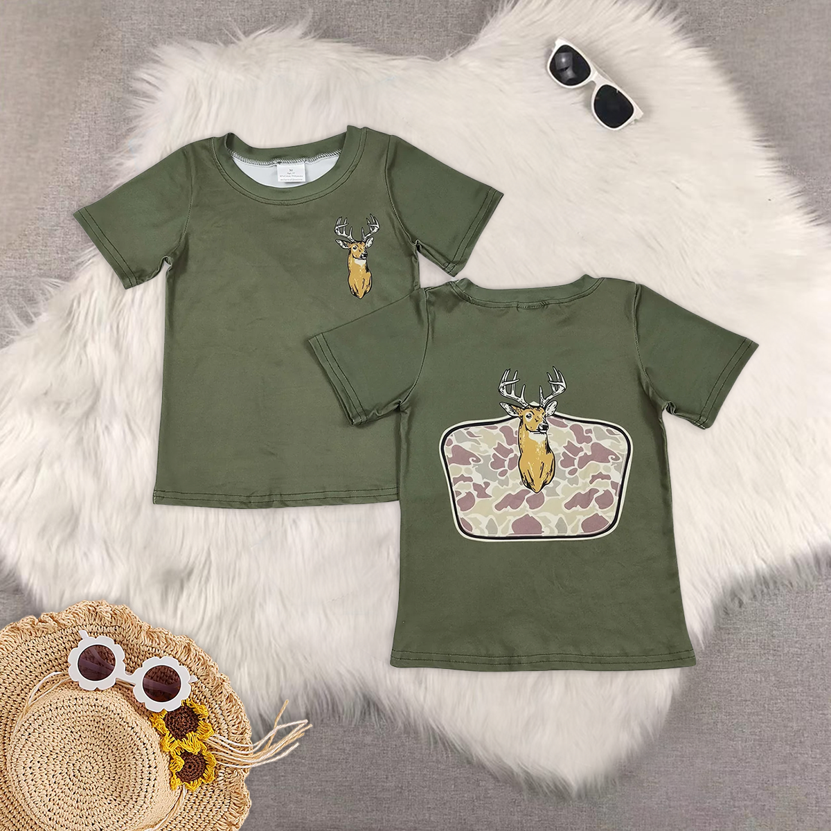 8.02 RTS Sibling Baby Boys Summer Tops Short sleeves blue duck kids boys shirt