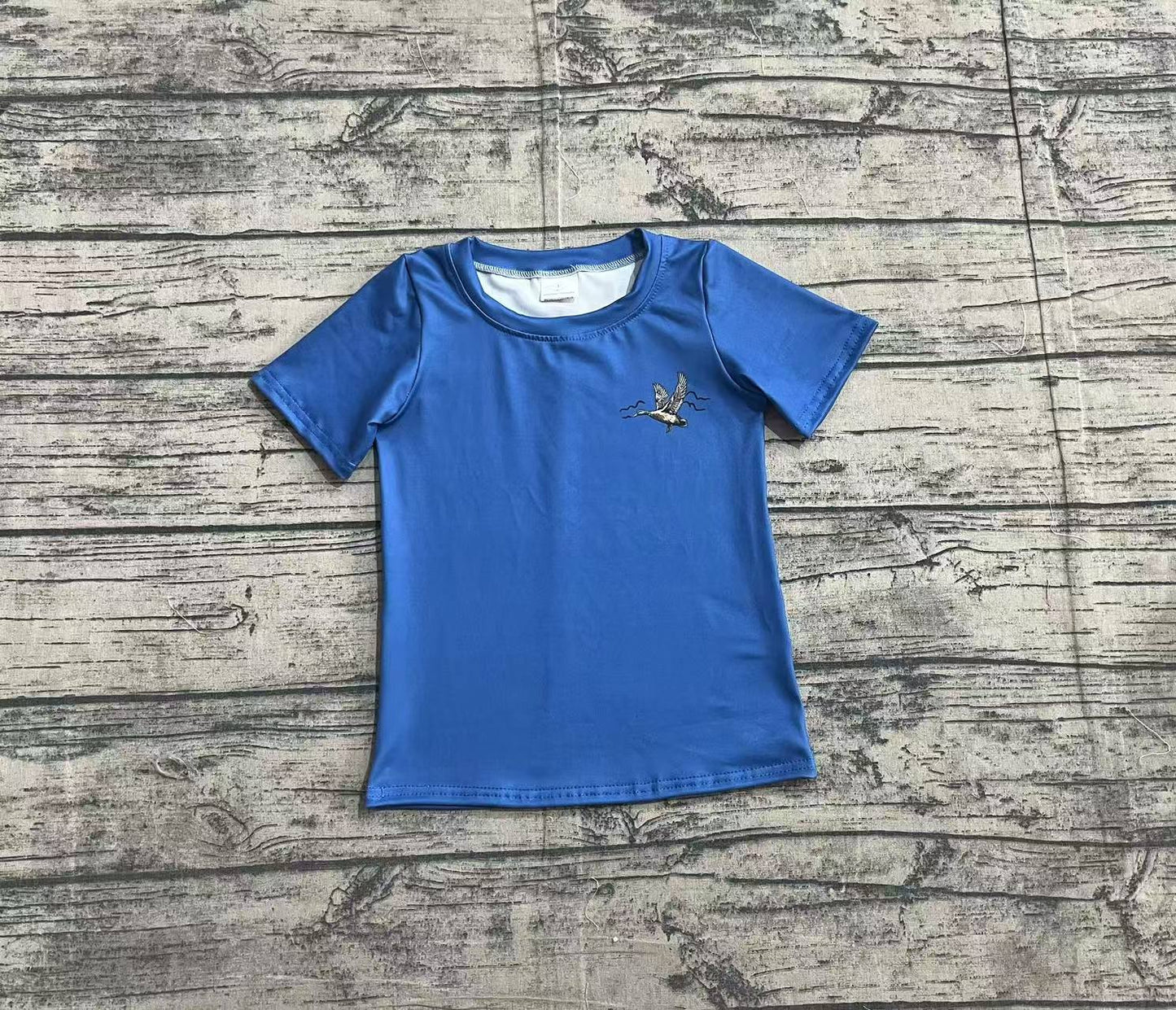 BT1150Short sleeves blue duck kids boys shirt