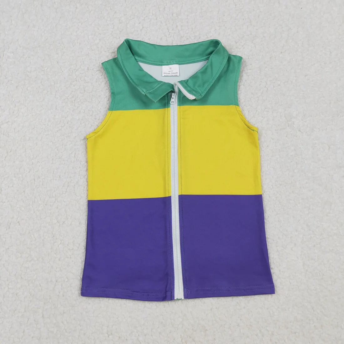 12.26 RST Sibling Baby Boys Mardi Gras Stripes Tee Pullovers Tops