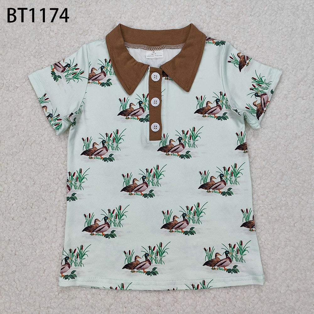 BT1174 New Rts No Moq 8-9 Days By Air Arrived it Short sleeves duck khaki kids boys polo shirt