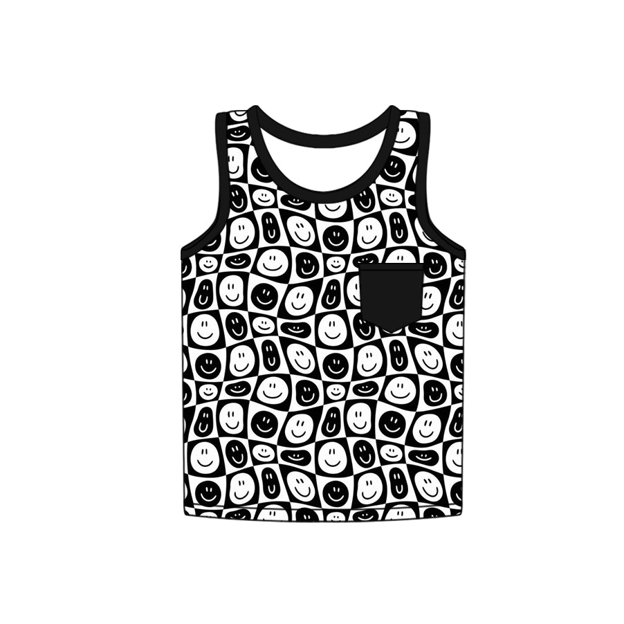 Cute Green Sleeveless Pocket Duck Shirt for Boys’ Summer Days