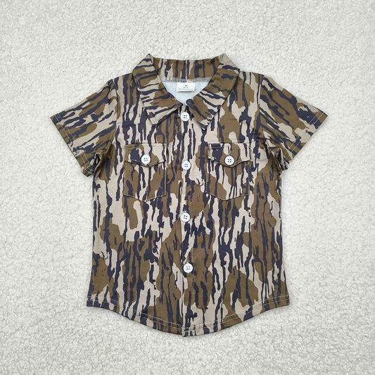 6.27   BT1201 RTS NO MOQ Baby Boys Summer Tops toddler boys clothes camouflage short Sleeve Top