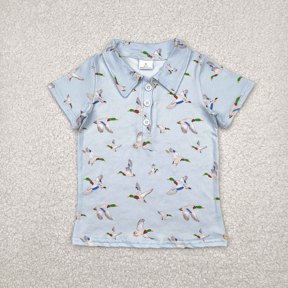 6.10  BT1210RTS NO MOQ  Baby Boys Summer Tops toddler boy clothes duck short Sleeve Top