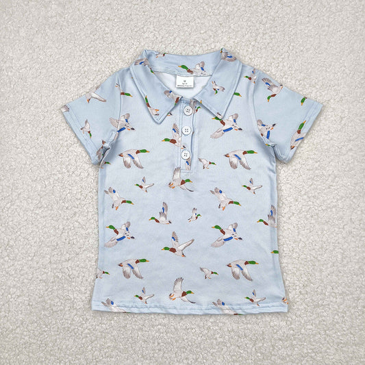 6.10  BT1210RTS NO MOQ  Baby Boys Summer Tops toddler boy clothes duck short Sleeve Top
