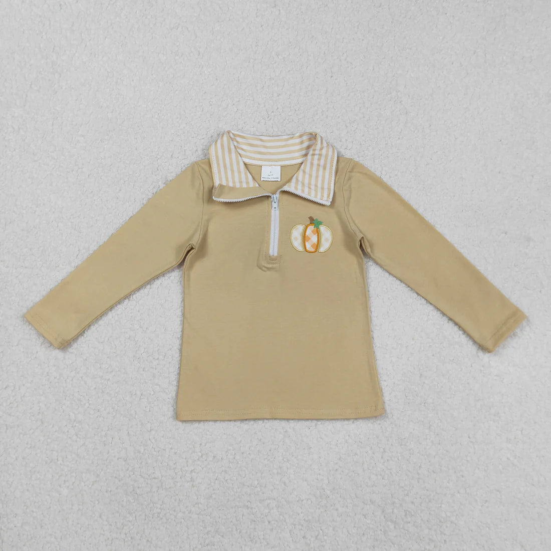 11.21 RST Sibling Baby Boys Girls Long Sleeve Embroidery Half Zipper Pullovers Top