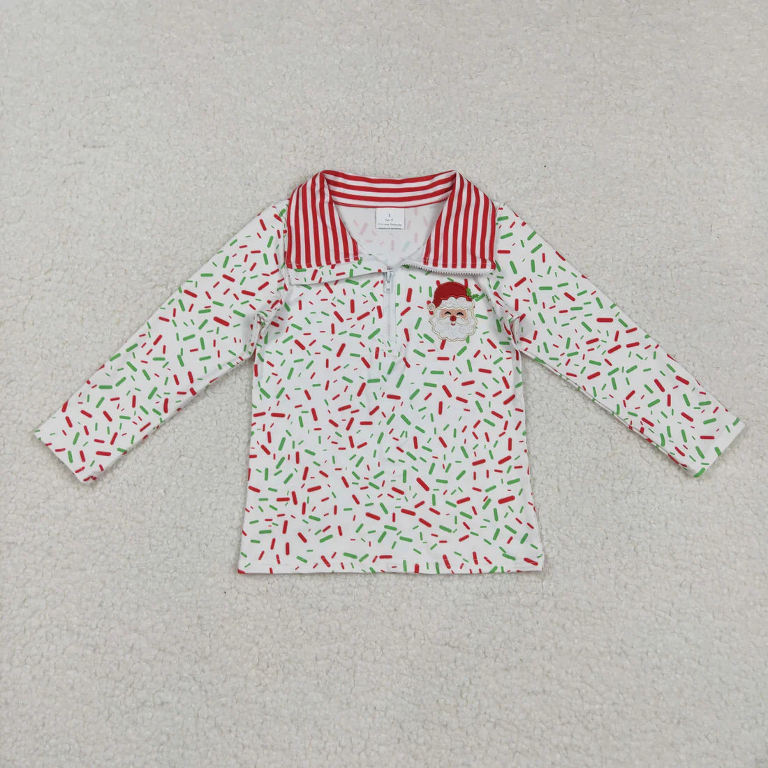 11.21 RST Sibling Baby Boys Girls Long Sleeve Embroidery Half Zipper Pullovers Top
