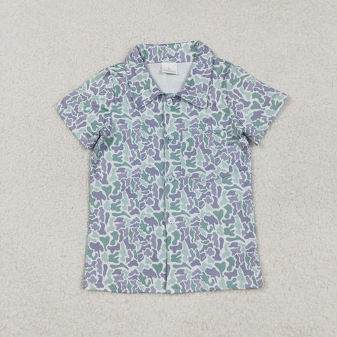9.27 RTS Sibling Baby Boys Western Camo Floral Button Shirts Top