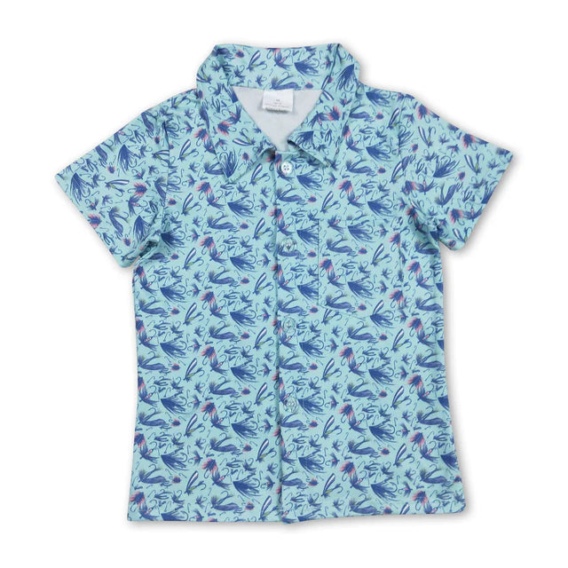 RTS Sibling Baby Boys Short Sleeve Southern Hunting Camo Button Polo Shirts Top