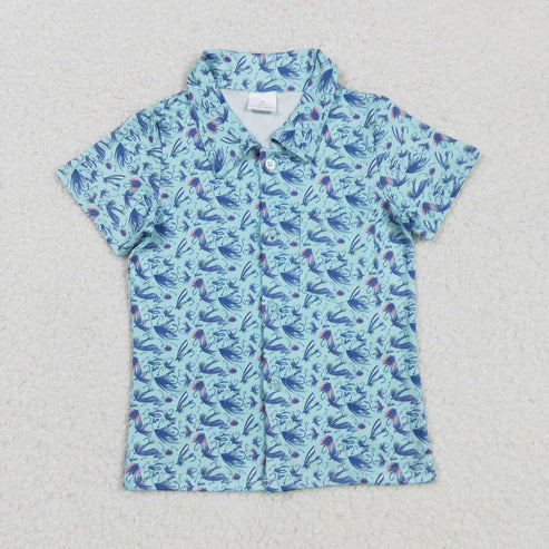 9.27 RTS Sibling Baby Boys Western Camo Floral Button Shirts Top