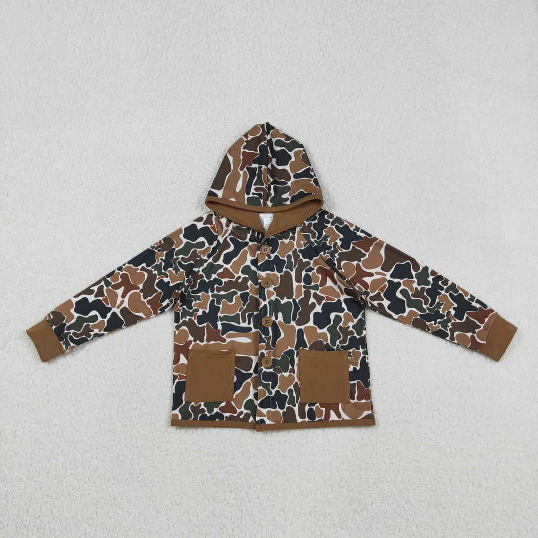 12.13 RTS Sibling Baby Boys Southern Camo Pockets Button Hoodies Jackets Top