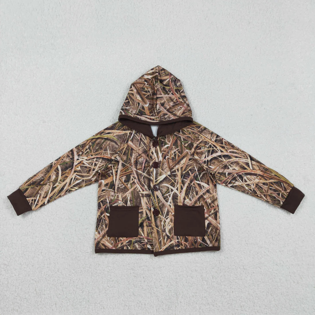 12.13 RTS Sibling Baby Boys Southern Camo Pockets Button Hoodies Jackets Top