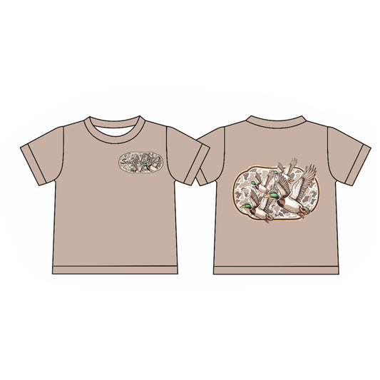 10.23 (Pre Order) No moq BT1445 PRE-ORDER BT1445 Baby Boys Back Camo Ducks Hunting T-shirts Top