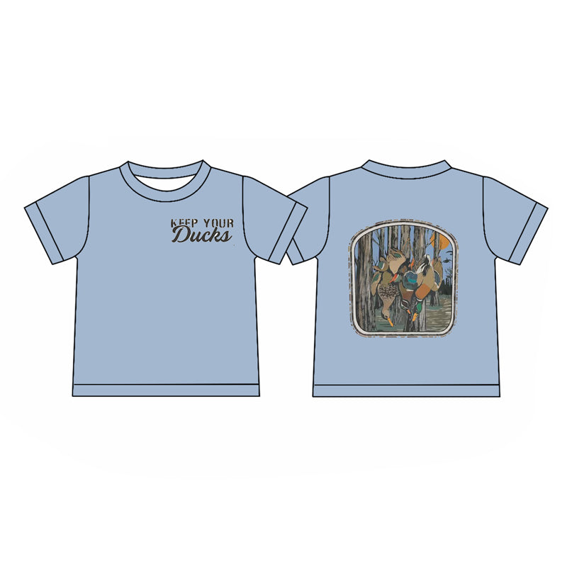10.23 (Pre Order) No moq BT1449 PRE-ORDER Baby Boys Back Camo Ducks Hunting T-shirts Top