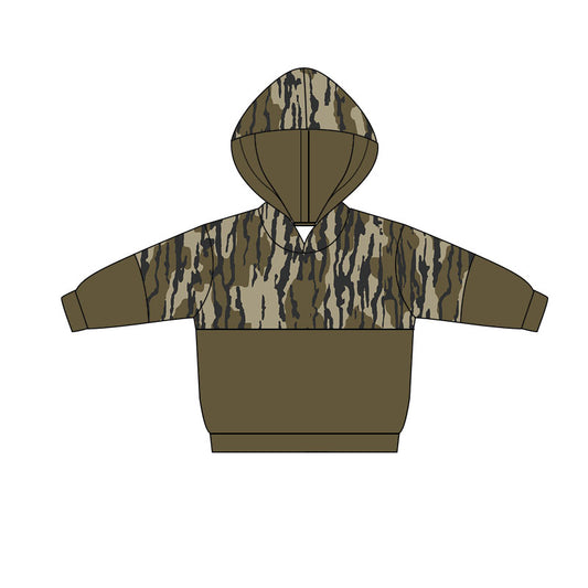 11.6 BT1514 Pre order No Moq Baby Boys Olive Camo Southern Hoodies Top
