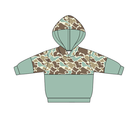 11.6 BT1516 Pre order No Moq Baby Boys Green Camo Southern Hoodies Top