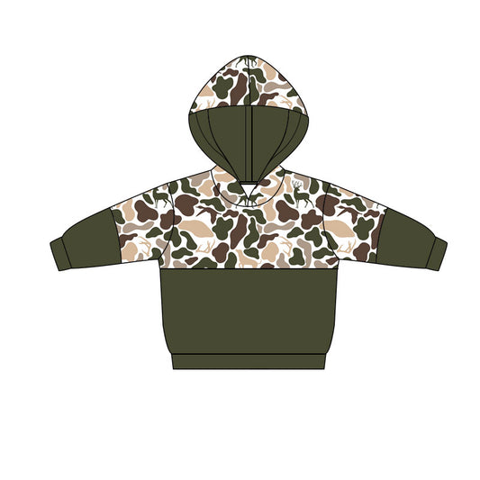 11.6 BT1518 Pre order No Moq Baby Boys Ducks Dogs Deer Camo Southern Hoodies Top