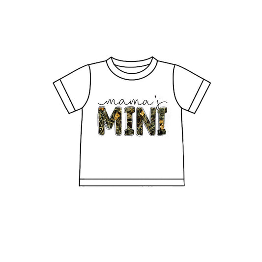 11.7 BT1540 Pre order No Moq Baby Boys Short Sleeve Mama's Mini Leaves Camo T-Shirts Top