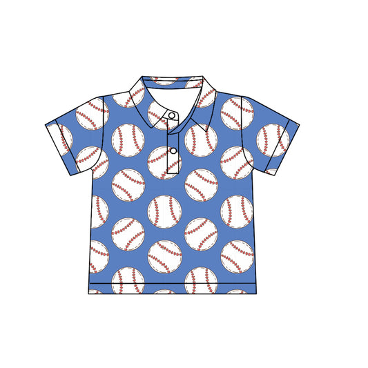 11.19 BT1578 Pre order No Moq Baby Boys Baseballs Team Button Polo Shirts Top