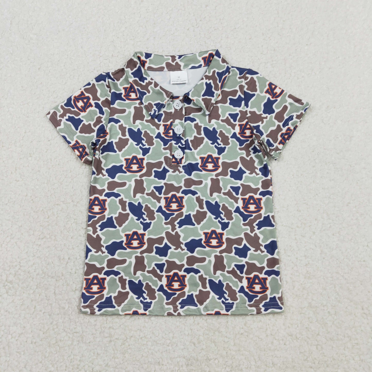 RTS Sibling Short sleeves camo kids boys team polo shirt