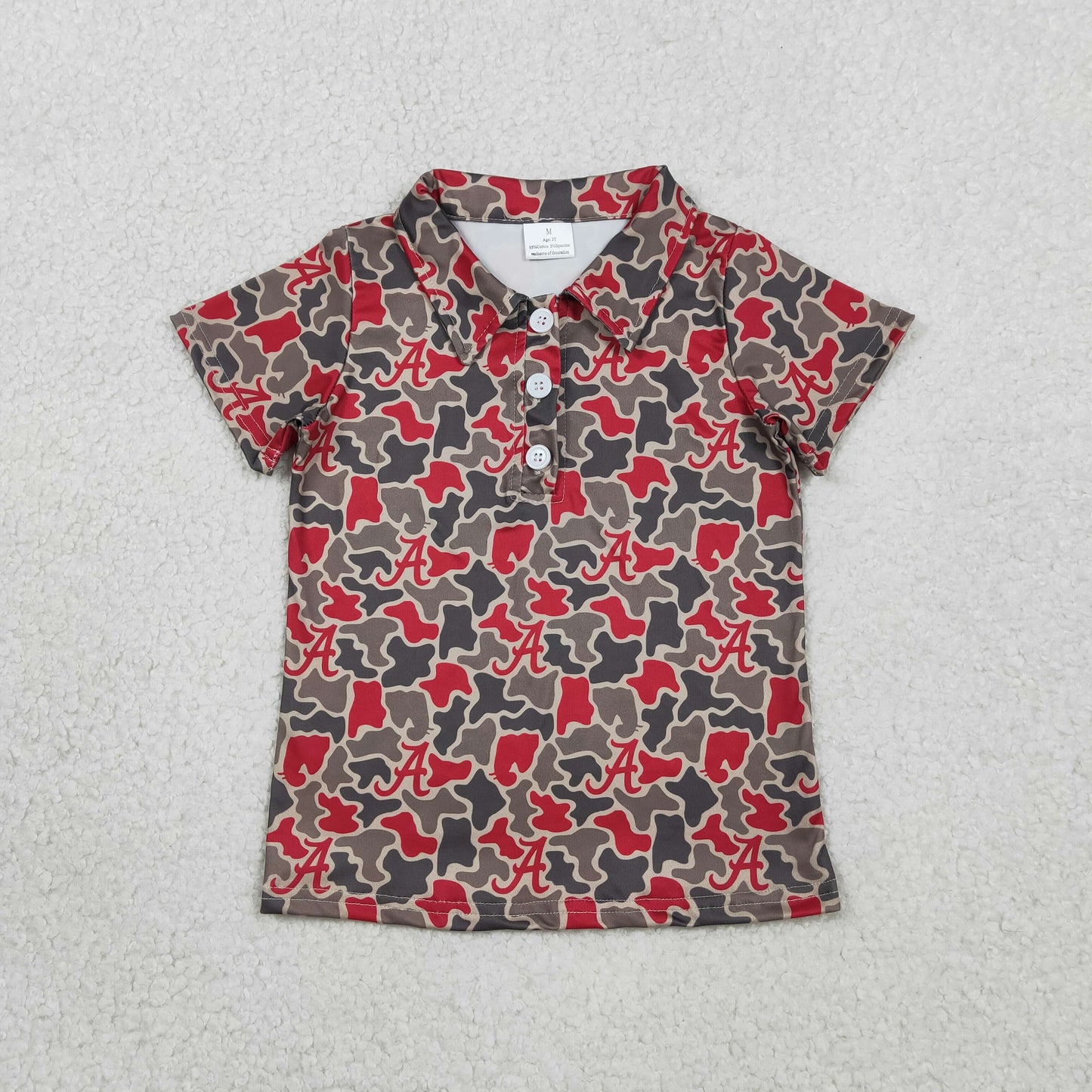 RTS Sibling Short sleeves camo kids boys team polo shirt