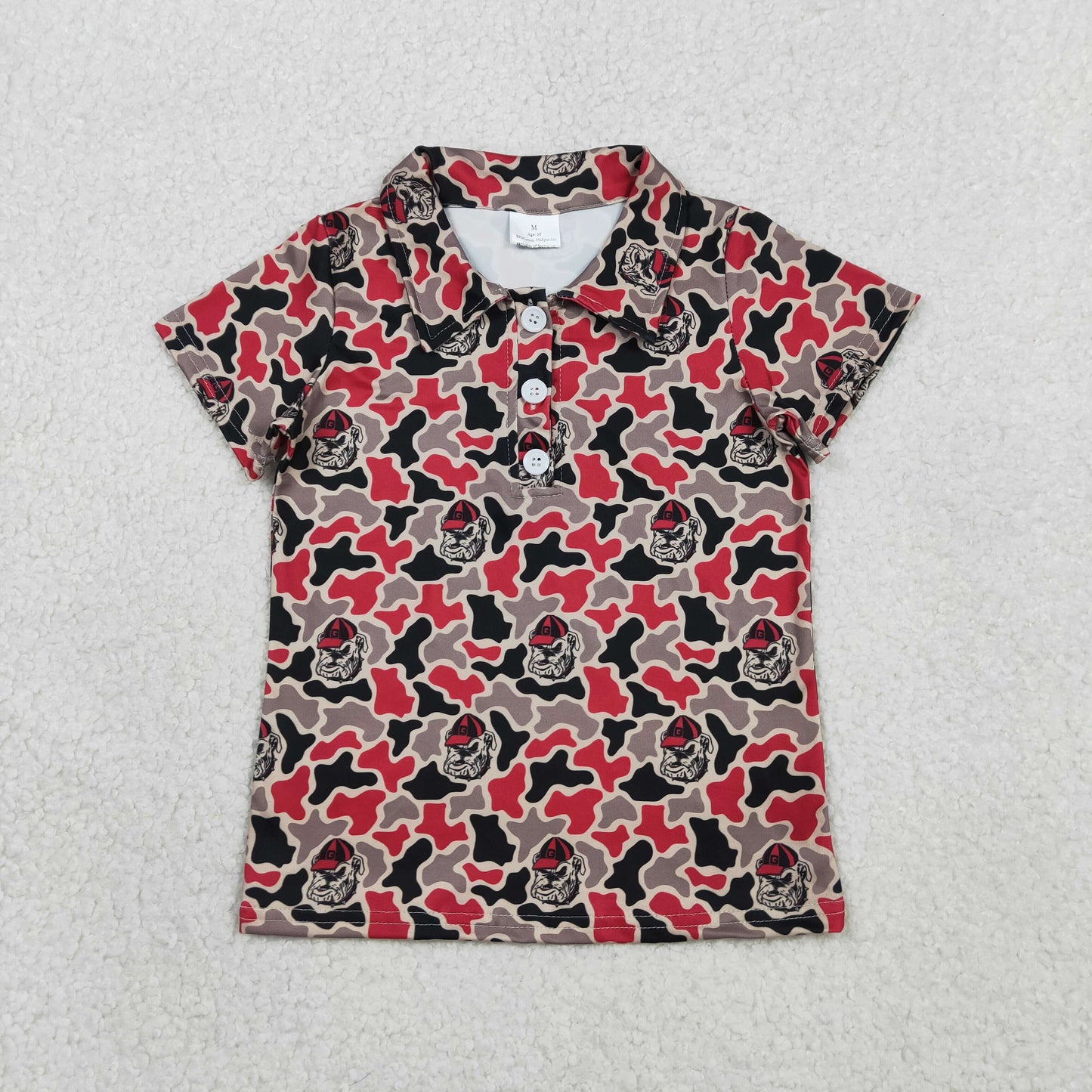 RTS Sibling Short sleeves camo kids boys team polo shirt