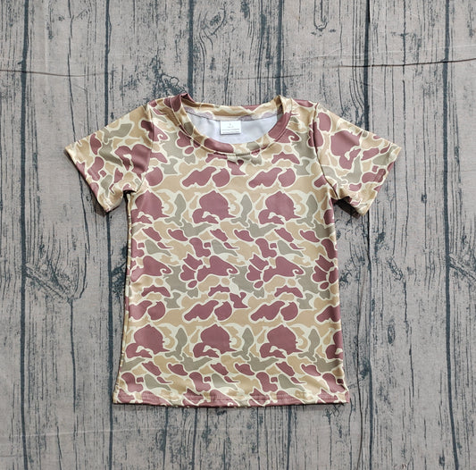1.23 BT1713 Sample No Moq Baby Boys Southern Green Camo T-shirts Top