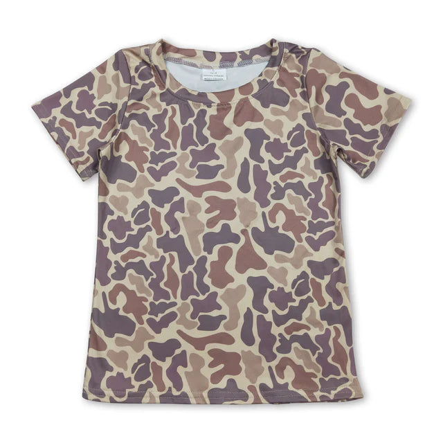 RTS Sibling Baby Boys Short Sleeve Southern Hunting Camo T-shirts Top