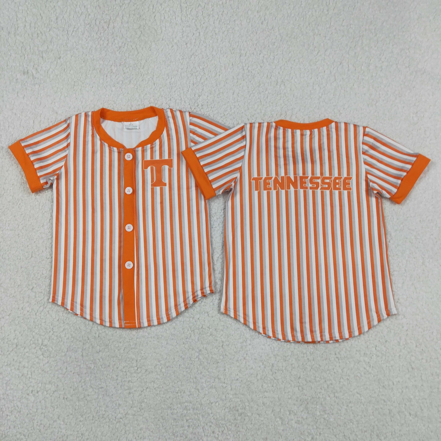 BT1747 RTS NO MOQ （In stock ）Short sleeves stripe T kids boys button down team shirt