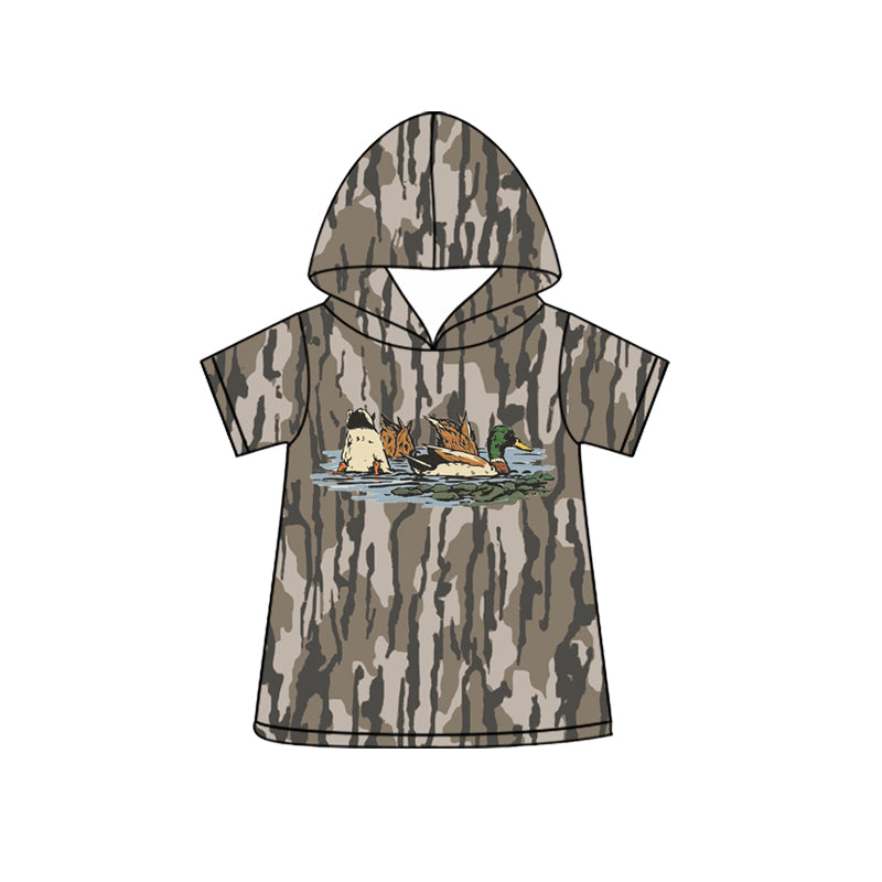 4.3 Pre order No Moq Baby Boys Short Sleeve Southern Olive Camo Ducks Hunting Hoodies Top