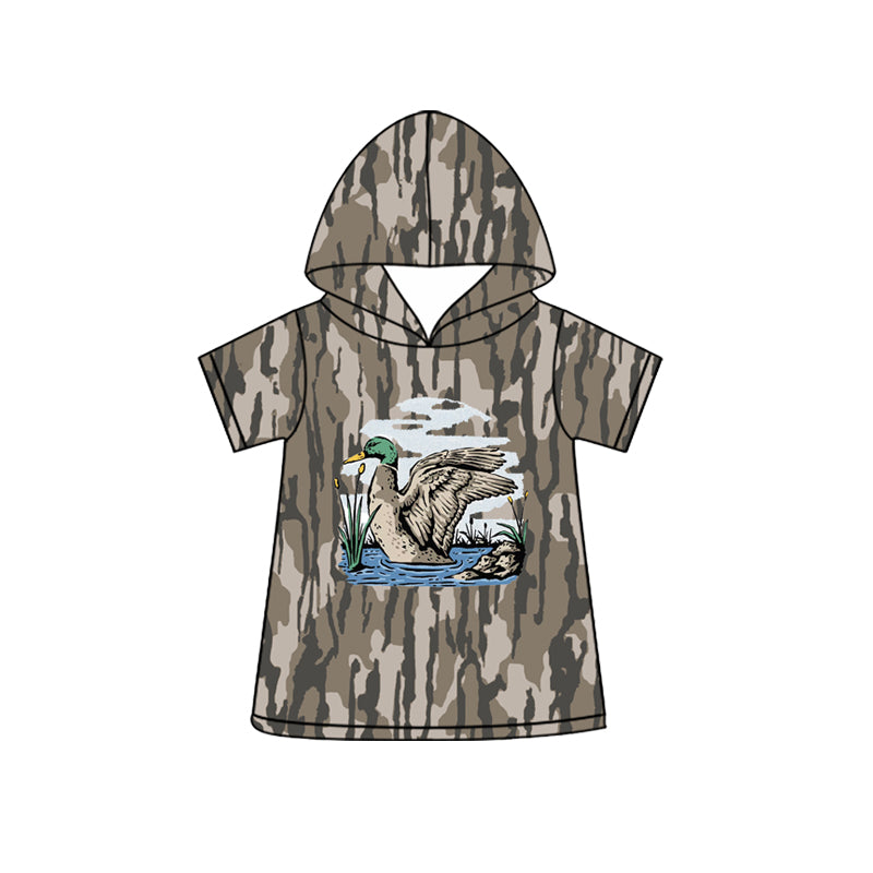 4.3 Pre order No Moq Baby Boys Short Sleeve Southern Olive Camo Ducks Hunting Hoodies Top