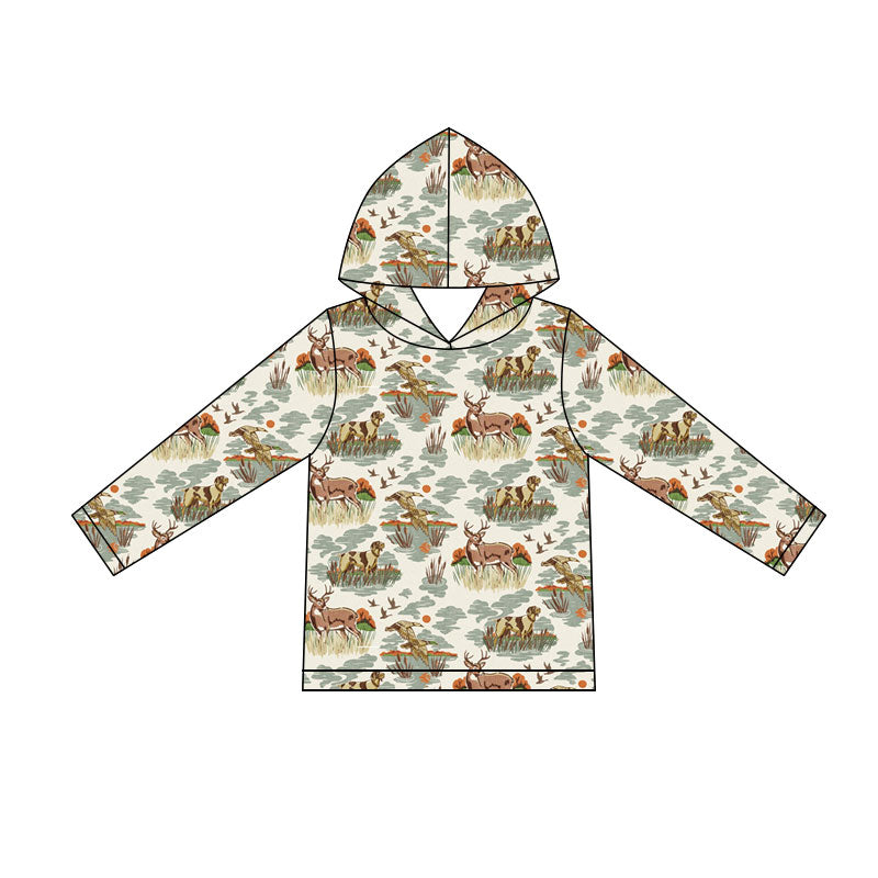 5.11 Pre order No Moq Baby Boys Long Sleeve Plaid Hunting Hoodies Top