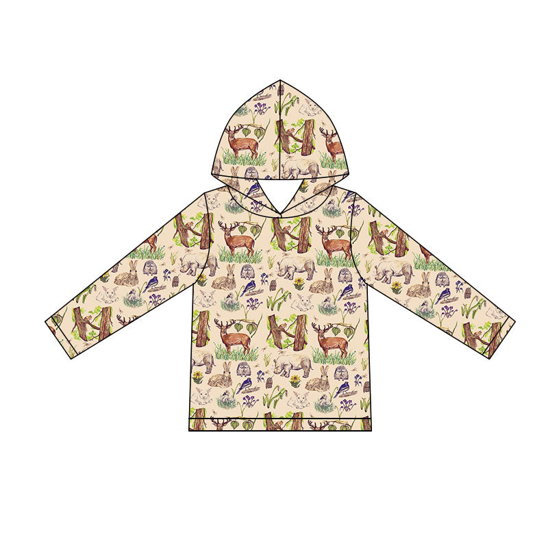 5.11 Pre order No Moq Baby Boys Long Sleeve Plaid Hunting Hoodies Top