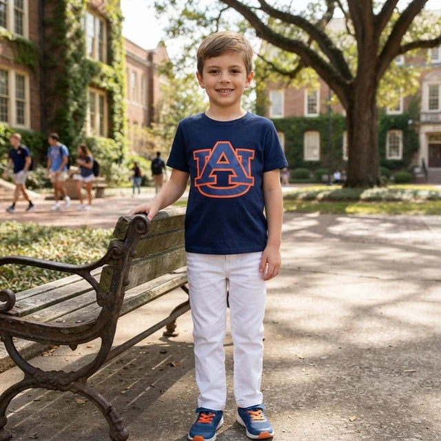 RTS NO MOQ （In stock）milk silk BT1880 Baby Boys Navy Short Sleeve Vinyl Team T-shirts Top