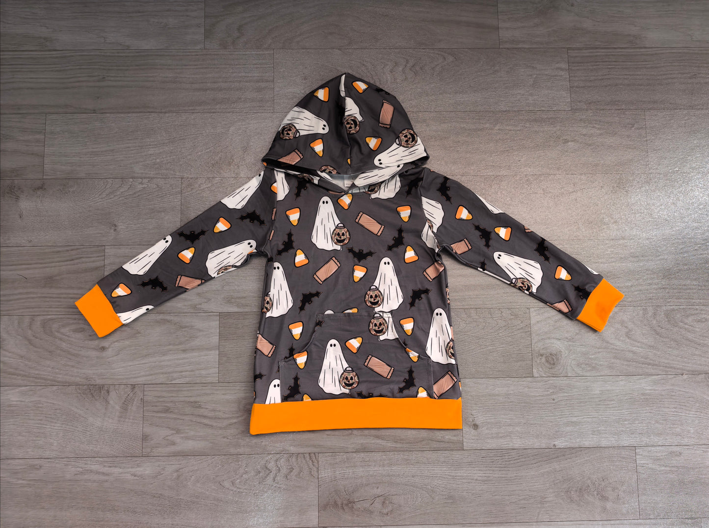 BT1898 Sample No Moq milk silk Baby Boys Ghost Pumpkins Bats Halloween Pocket Hoodies Top