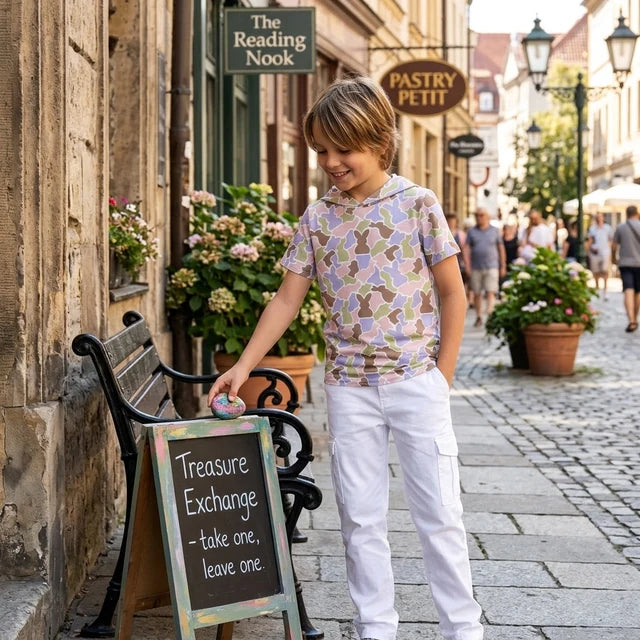 RTS NO MOQ （In stock）milk silk BT1964 Baby Boys Olive Pink Rabbits Camo Easter Short Sleeve Hoodies Casual Top