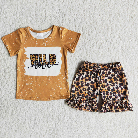 C12-2 Kids girls clothes short sleeves top with shorts set-promotion 2024.4.5 $5.5