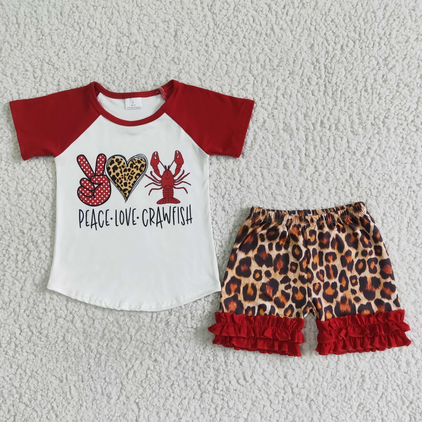 C14-15 Kids girls clothes short sleeves top with shorts set-promotion 2024.4.5 $5.5