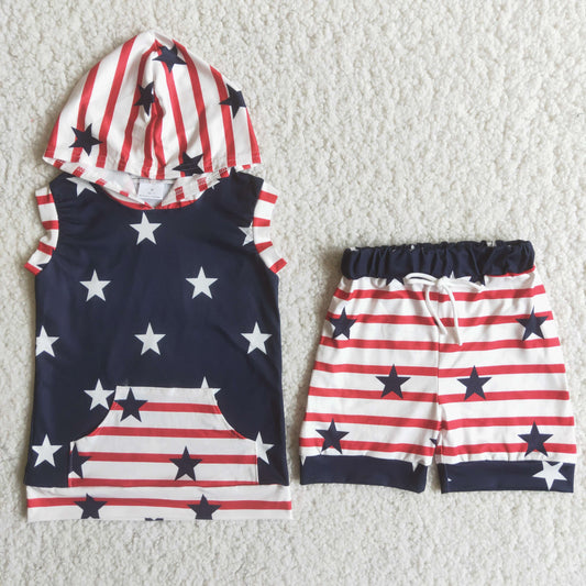 C14-23  Kids boys clothes  sleeves top with shorts set-promotion  2024.6.1 $5.5