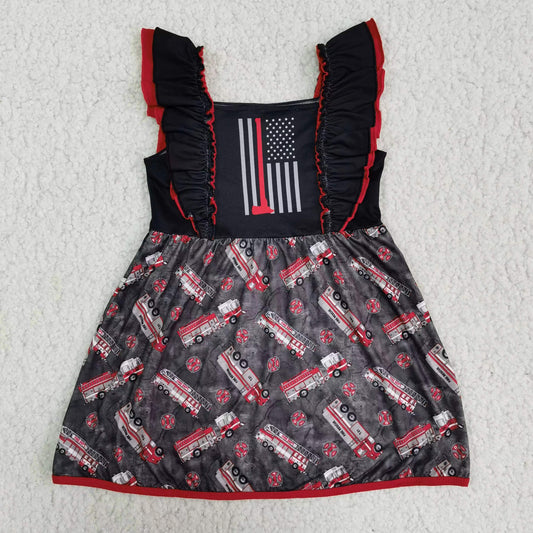 C15-17 kids boutique clothes short sleeve dress